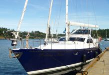 Luckily, Precious Metal, a 48-ft. monohull, has a steel hull, which was able to withstand a lightning strike 200 nm off the coast of Central America. (Photo/ Pamela Bendall)