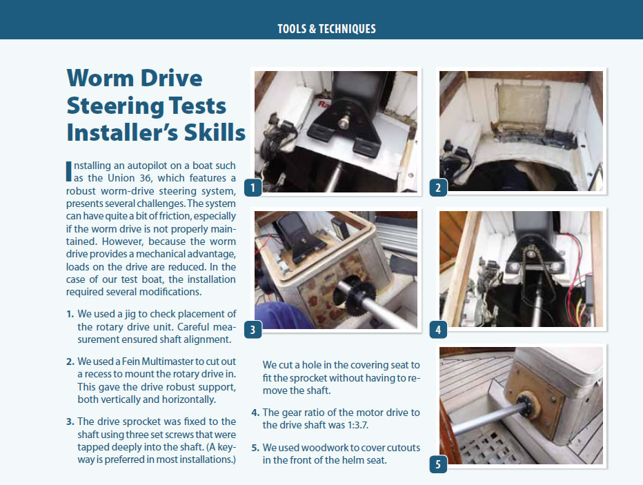 Rotary-Drive Autopilot  for Worm Gear Steering