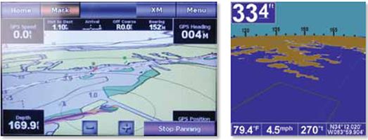 Garmin 740s and Lowrance Elite-5