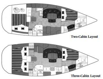 Beneteau 393 Cabin Layout