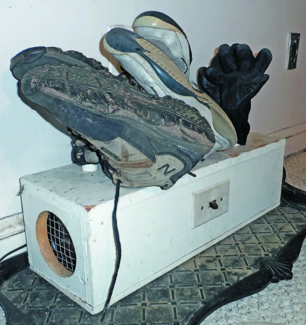 home-made boot warmer