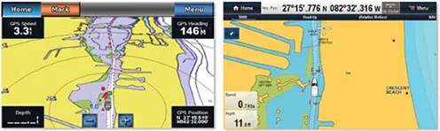 Garmin 740 and Raymarine e7