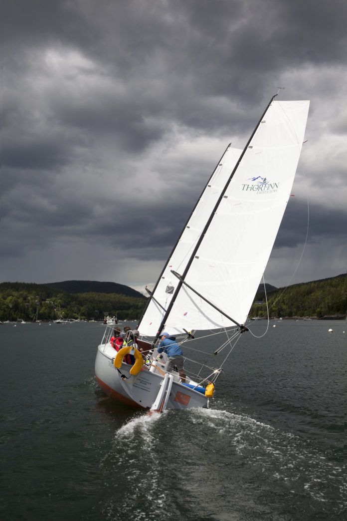 sailboat heeling angle