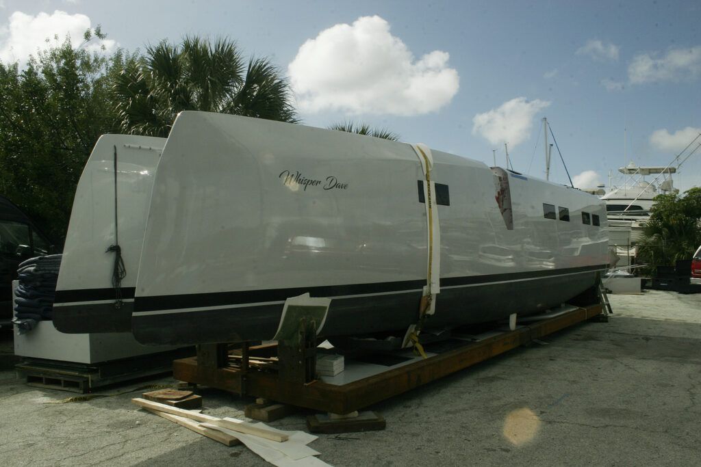 disassembled catamaran