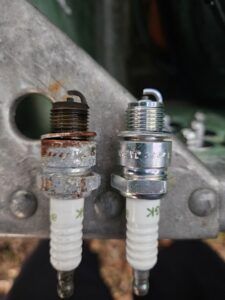 Good used spark plug on the left, new one the right. If you have any doubts, replace it! (Photo/ David Corrao)