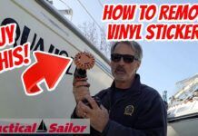 Removing Vinyl Stickers From A Boat video from Practical Sailor