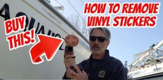 Removing Vinyl Stickers From A Boat video from Practical Sailor