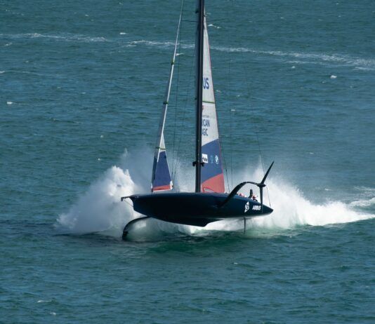 America's Cup sailboats have progressed from deep-keel monohull J-class Yachts, to regal Twelve Meters, to rambunctious wing-sailed catamarans. The rule now restricts boats to a single hull, but allows retractable, hydraulically actuated foils. Top speeds of 40 knots are common. (Photo/Shutterstock)