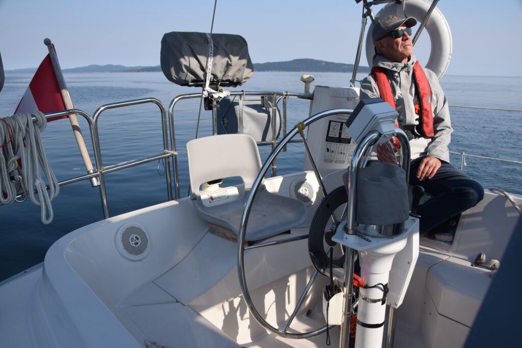 The CS 30 cockpit is deep and secure, which makes coastal and offshore cruising more comfortable. Large waves may slap you but won't flood into the cabin. (Photo/ Bert Vermeer)