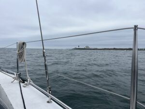 This is the view from my first day sailing south solo in Rhode Island. (Photo/ Alex Jasper)