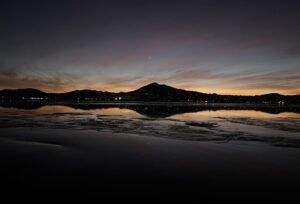 As part of my volunteering efforts, I helped organize sober sails for folks in recovery. This is a view of Mount Tamalpais in Marin County at low tide from one of those sails. (Photo/ Alex Jasper)