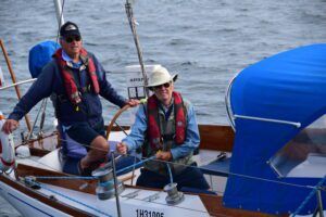 The original large Francis D25 two-speed are the primary winches with Barlow secondary winches mounted just forward. Although these are not self-tailing, it is still possible to single-hand sail. (Photo/ Bert Vermeer)