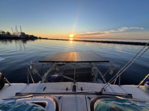 Frosty boat at sunrise in Oriental, NC. (Photo/ Alex Jasper)