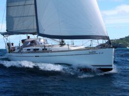 A 2006 Dufour 44. Image courtesy of Racing Yachts.