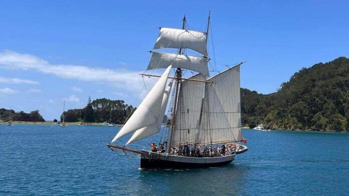 The R. Tucker Thompson is a tall ship based in the Bay of Islands, Aotearoa New Zealand. It operates as a not-for-profit, and takes Northland’s young people on 7-day voyages. (Photo courtesy of R. Tucker Thompson)