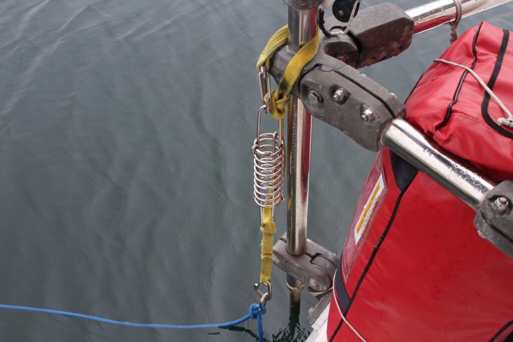 Towing spring for dinghy. (Photo/ Brett Campbell)