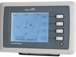 Vesper Marine WatchMate 850 is an class "B" AIS transponder system that lets boats know your location and, at the same time, lets you know which boats are around you. Photo courtesy of Vesper Marine.