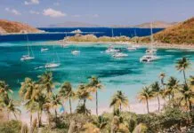 Deadman's Bay on Peter Island, British Virgin Islands (BVIs), Caribbean. Sailing the beautiful warm Caribbean Sea can truly be one the most memorable experiences and the BVIs are great for less experienced sailors. (Photo/ Brooke Darling/ Getty)