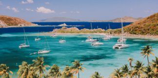 Deadman's Bay on Peter Island, British Virgin Islands (BVIs), Caribbean. Sailing the beautiful warm Caribbean Sea can truly be one the most memorable experiences and the BVIs are great for less experienced sailors. (Photo/ Brooke Darling/ Getty)