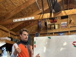 The author in his j70 coaching role, giving a chalk talk. (Photo/ Nick Van Antwerp)